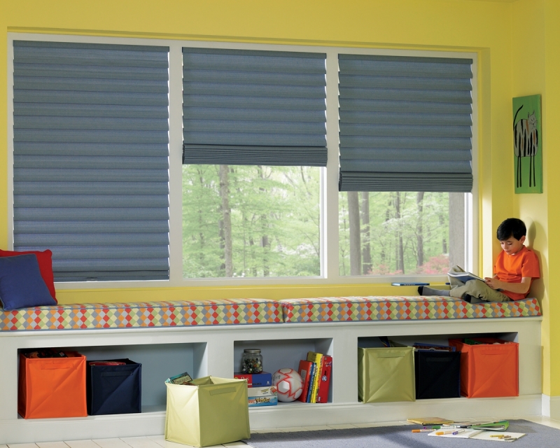 Multi-window Roman shades in Bucks County
